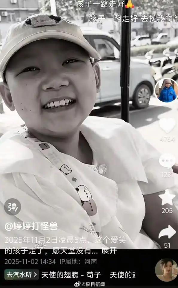 11岁抗癌博主&ldquo;婷婷打怪兽&rdquo;离世